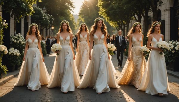 Les accessoires de tête fleuris enchantent les cortèges chic